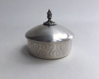 Stylish and small Norwegian Pewter Trinket Box