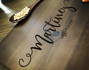 Personalized Cutting Board Personalized Custom Cutting Board Wedding Gift Cutting Board Engraved Cutting Board Anniversary Cutting Board #12