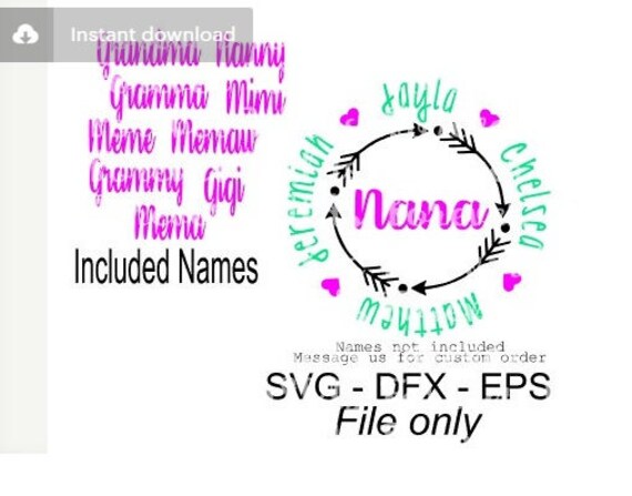 Download Nana monogram svg gigi monogram svg memaw monogram arrow