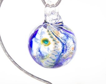 405032 Medium Hand Blown Hanging Art Glass Ball Decorative Ornament