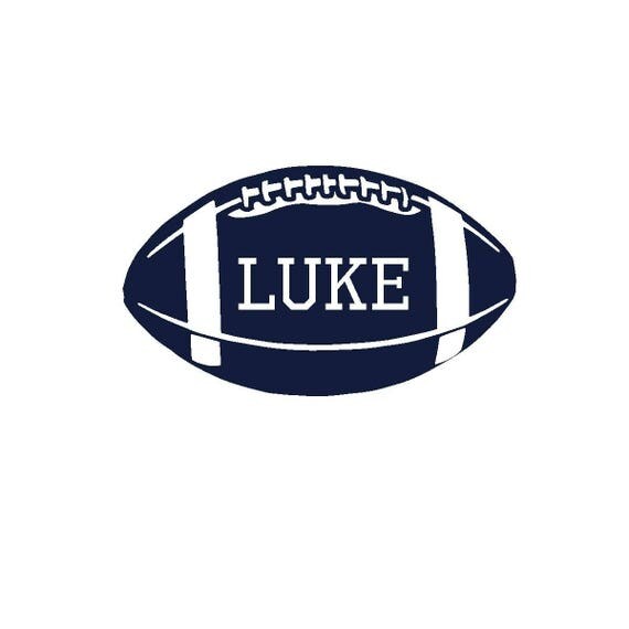 Personalized Football Decal Iron On Monogram Pick Your Size