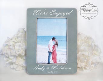Engagement Gift Engagement Picture Frame Verticle Engagement Frame Engagement Present Were Engaged 4x6 Opening