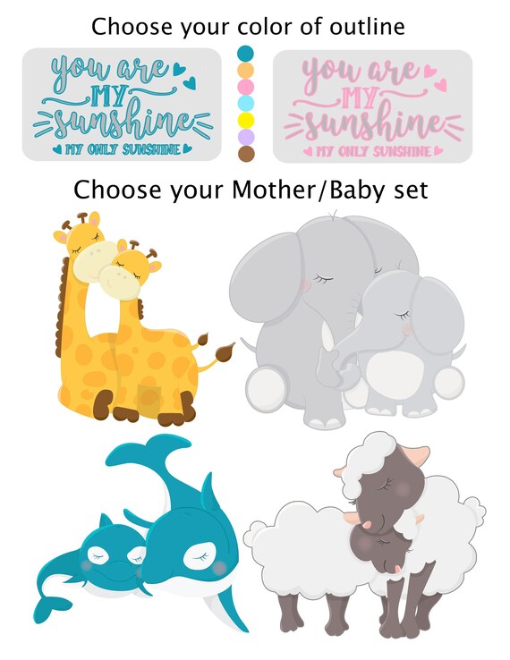 Nursery wall decal fabric wall decal baby room decal