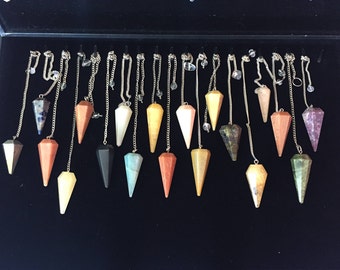 Surprise Pendulum Crystal w/ Reiki Perfect Meditation/Dousing Tool