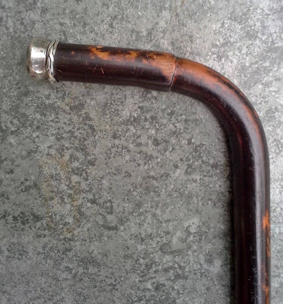 Antique Walking Stick Cane with Secret Compartment Sterling
