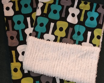 Baby Boy Guitar Burp Cloth