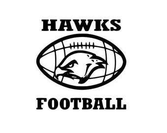 Hawks Football high school college SVG File Cutting, DXF, EPS design, cutting files for Silhouette Studio and Cricut Design space