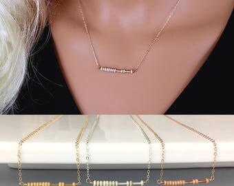 SISTER: Morse Code Necklace, Friendship Jewelry, Personalized Gift, Bridesmaid Gifts, Made in USA