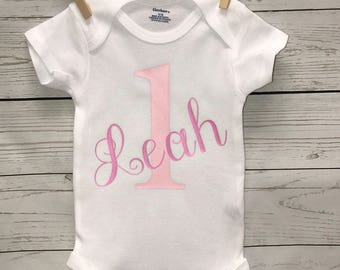 1st birthday girl outfit, 1st birthday girl, birthday girl onesie, birthday onesie, personalized onesie, custom onesie, 1st birthday, girl,