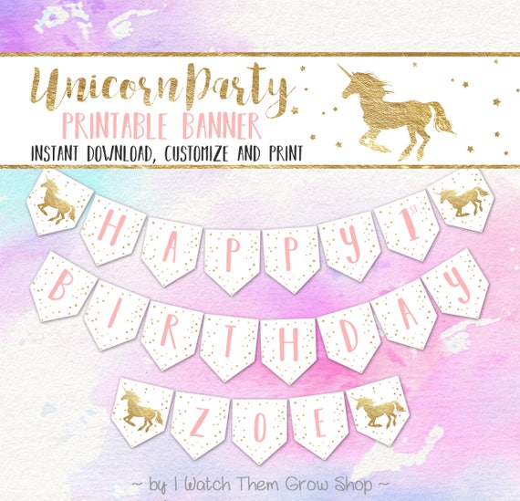 unicorn-party-banner-editable-printable-unicorn-birthday-banner-pink