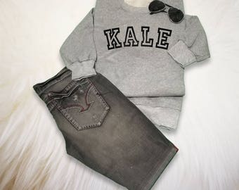 Kale Sweatshirt Kale Sweater Kale University Tumblr Sweatshirt Kale Shirt Funny Sweatshirt Pullover Grey Sweatshirt