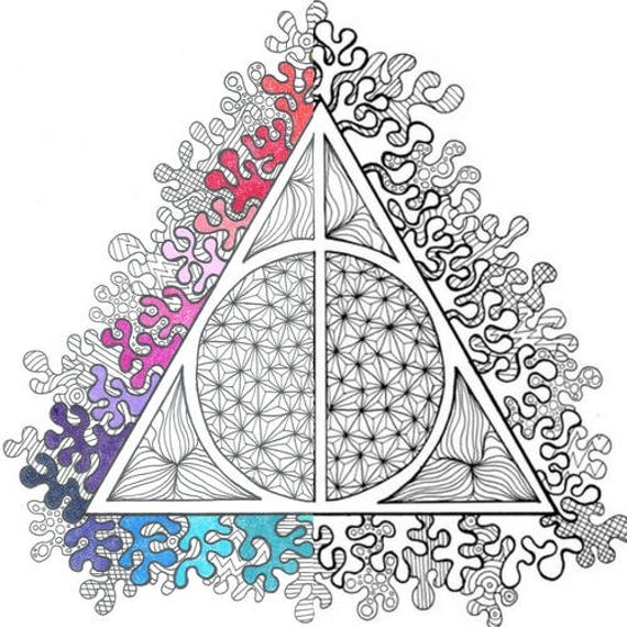 Download Harry Potter Deathly Hallows PDF Coloring Page