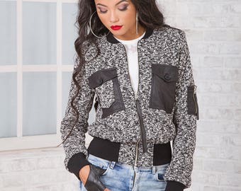 Friends Fashion/ Jacket FF/ Lining Jacket/ Jacket Knitting Pattern/ Cotton Jacket/ Jacket With Leather/ Jacket Long Sleeves/ Jacket Pockets