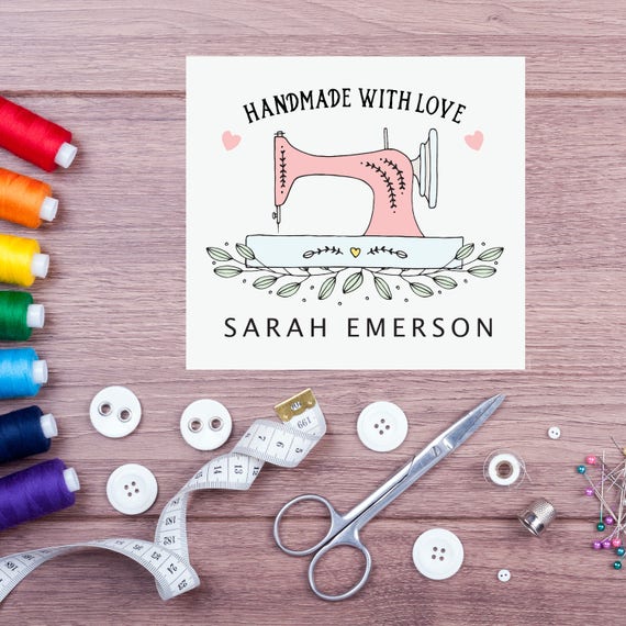 Personalized Quilt Labels / Handmade with Love / Sewing