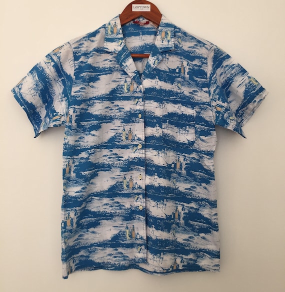 Vintage shirts / Hawaiian shirt / african shirt / short sleeve