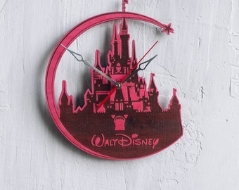 Disney Birthday Gift Disney kitchen decor wood Clock disney anniversary gift disney artwork disney engagement gift disney office graduation