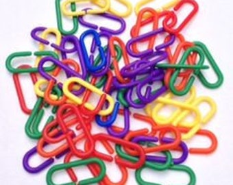 Big Plastic C-Links for DIY bird toys, sugar glider toys and other small animal toys
