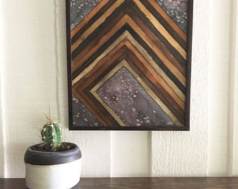 Original Abstract Geometric Painting