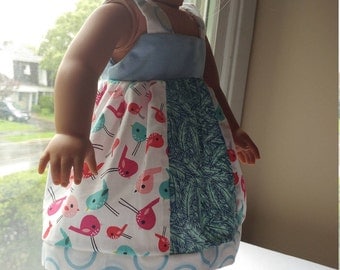 18 inch doll cloth mixed cotton fabrics robe pour poupée de 18 pouces divers tissus mélangés
