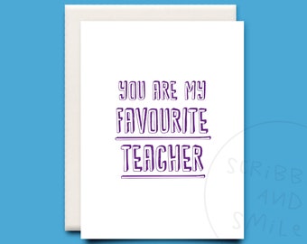 Favorite teacher | Etsy