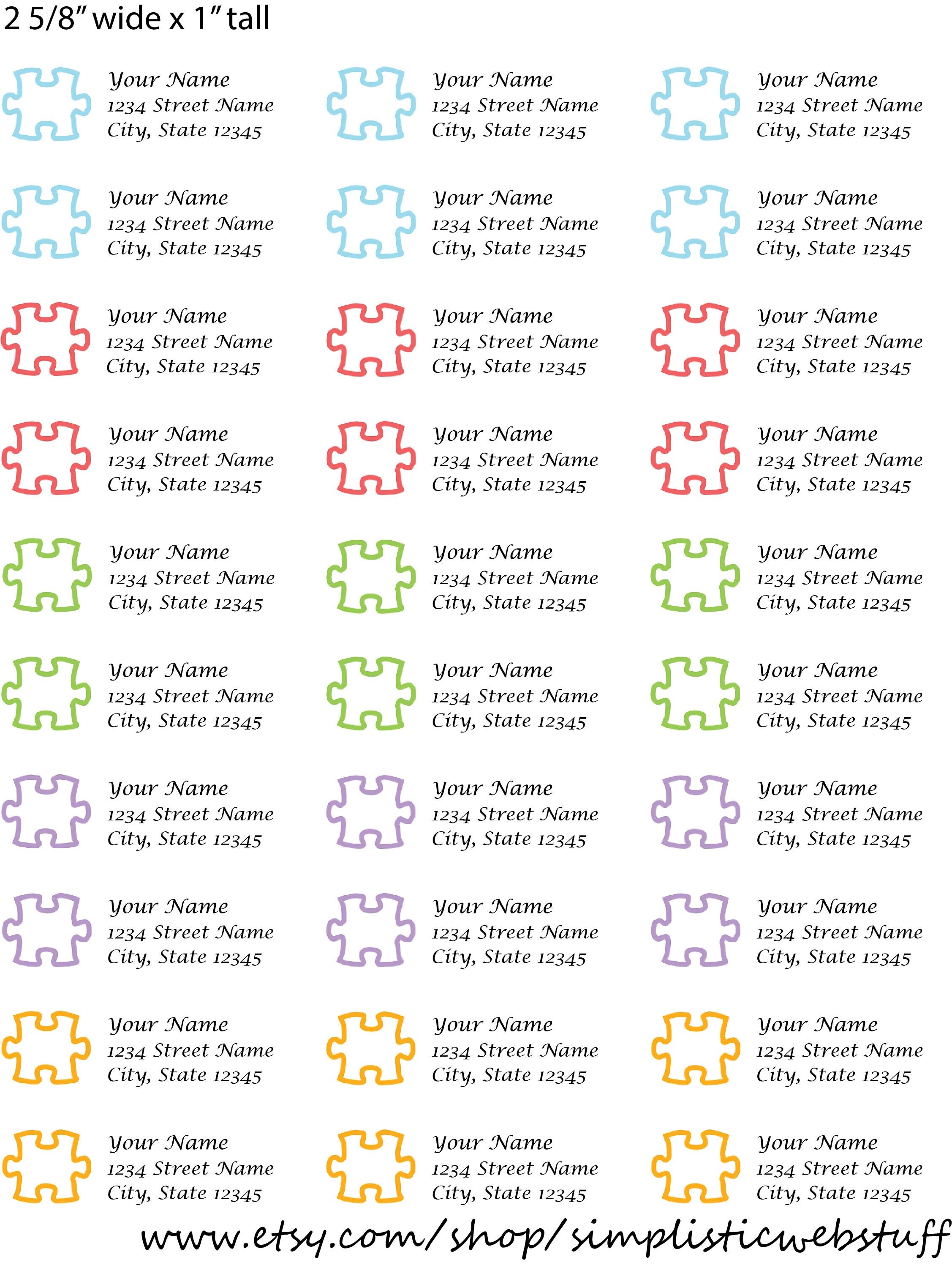 Address labels printables