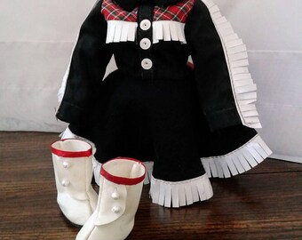 Vintage Shirley Temple Doll Outfit Ideal Cowgirl #9718 Dress Boots 12 Inch Vinyl