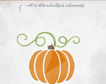 SVG "Pumpkin" Cricut Silhouette - pdf png svg dxf - Harvest Autumn Cut File SVG, Fall SVG, Pumpkin Svg, Pumpkin Stem