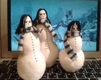 Light Snape Snowman decoration for a Cristmas-tree in Hogwarts.