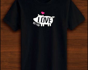 Love not Food! | Vegan Clothing, Vegetarian Clothing, Veggie, Proud Vegetarian, Proud Vegan, Vegan Top, Animal Rights, Animal Awarness