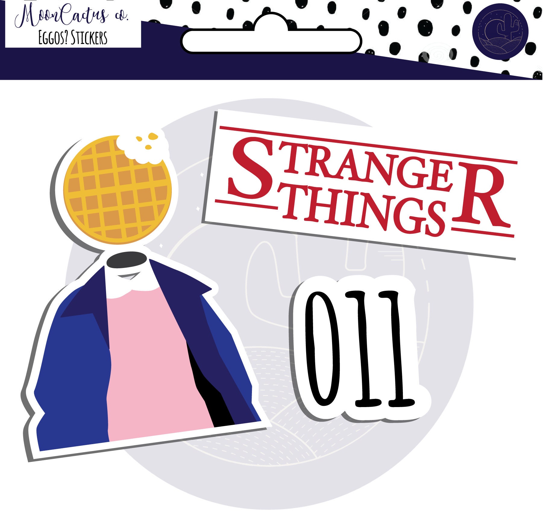 Stranger Things Eleven Waffles 011 Vinyl Sticker