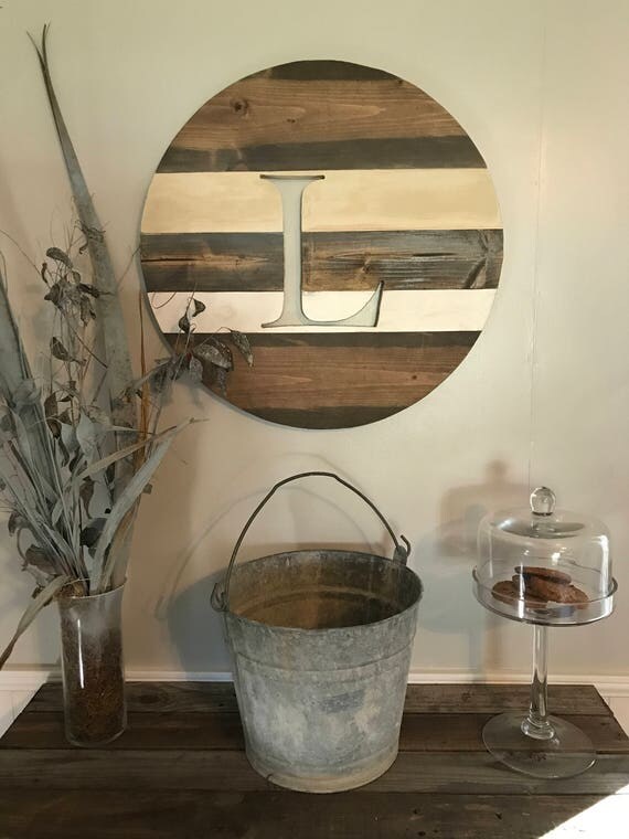Round Wall Art with Initial