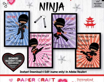 Karate valentines | Etsy