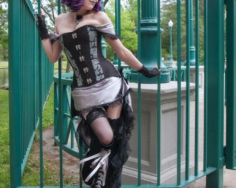 Silver Siren Steampunk Skirt or Costume - Ready to Ship