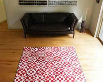 Vintage Four X Star Red and White Quilt Antique Vintage Rescue Quilt Twin or Full Size Hand Sewn Five Patch Star Handmade Vintage Quilt Red