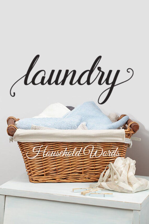 Laundry Room Wall Decor Vinyl Decal Sticker Laundry Word