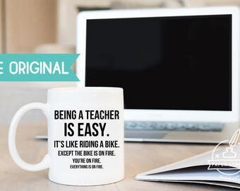 Being a Teacher is Easy™, Teacher Gift, Teacher Gifts, Teacher Mug, Funny Teacher Mug, Student Teacher, Gift for Teacher, Funny Teacher Gift