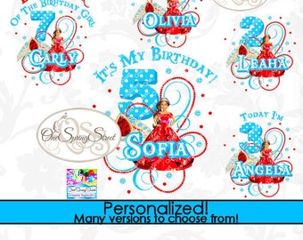 Disney Elena of Avalor Personalized Printable Iron On Transfer Princess Crown Bow matching family- disney shirts diy printable digital #2192