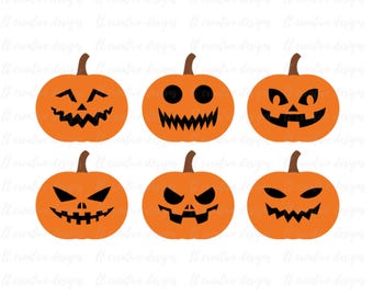 Jack-O-Lantern SVG File, Pumpkin SVG Cutting Files, Pumpkin Face SVG, Halloween Svg, Fall Svg, Silhouette Cut Files, Cricut Cut Files