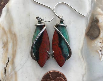 Sonora Sunrise Silver Wrapped Earrings