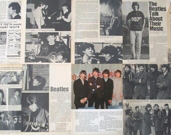 THE BEATLES ~ John Lennon, Paul McCartney, George Harrison, Ringo Starr, Pete Best ~ B&W Articles from 1965-1969 - Batch 5