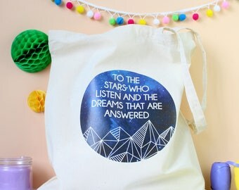 ACOMAF Quote Tote Bag. ACOWAR. ACOTAR. Rhysand. Sarah J Maas Tote Bag. Prythian Tote Bag. Feyre. The Night Court. Celestial. Geometric Tote.