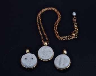 Reservable Face and Birthstone Eye pendant