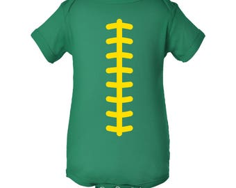 Football Team Colors Creeper - Kelly Green/Yellow