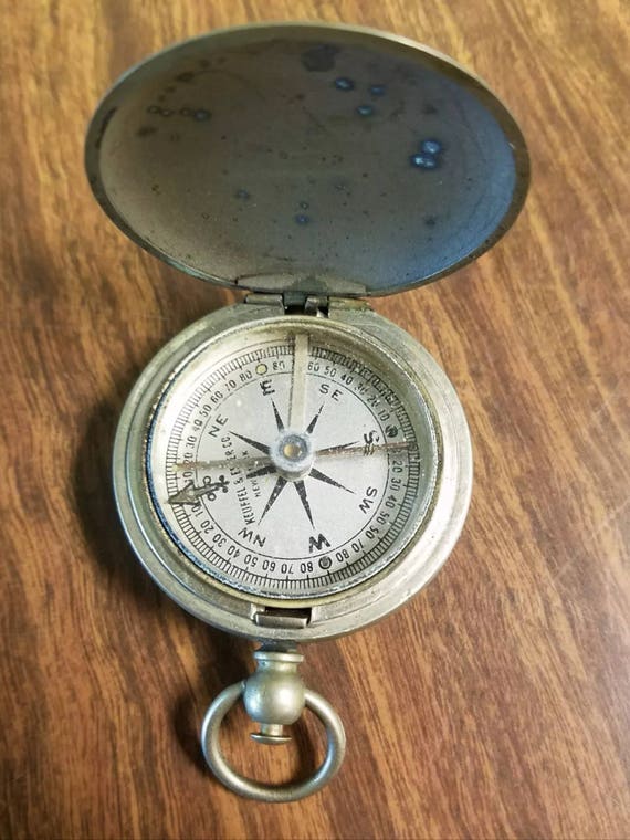 working antique COMPASS Keuffel & Esser Co. pocket watch style