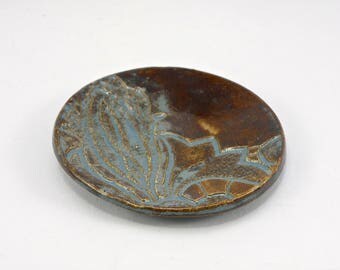 Ring Dish Tea Bag Holder Spoon rest Stoneware foodsafe & lead free glaze