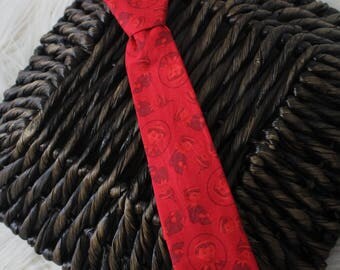 ELF on the SHELF Necktie, Red Christmas Necktie, Red Necktie, toddler, baby boy, men, adult