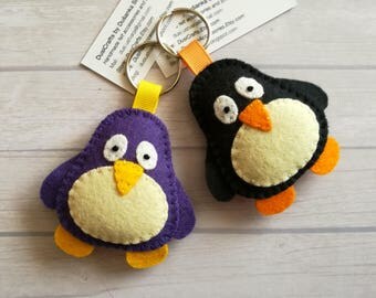 penguin plush keychain