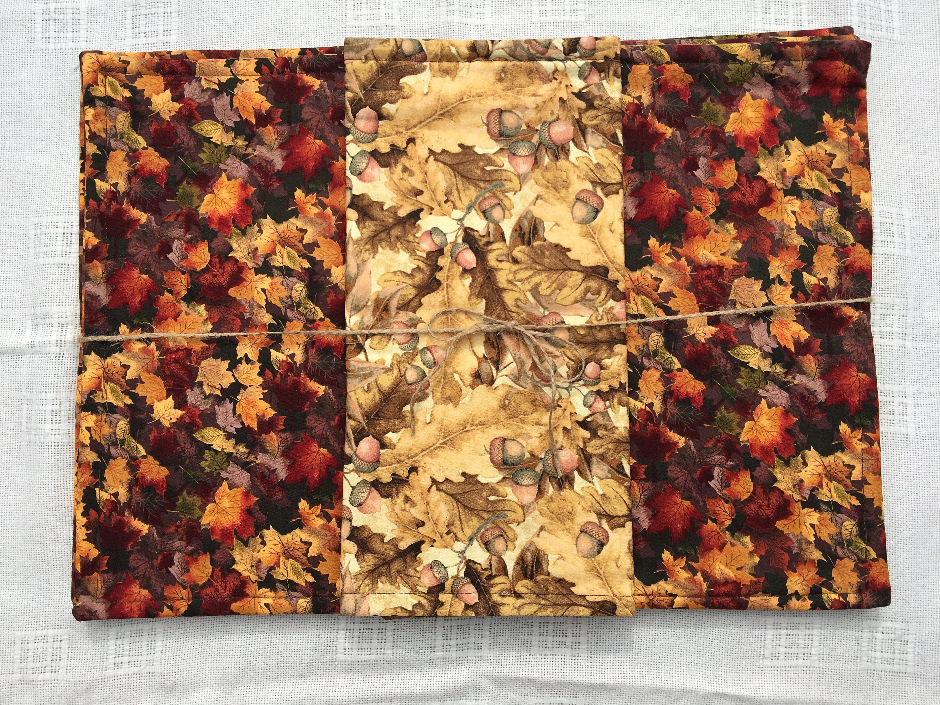 ON SALE Reversible Autumn Placemat Set of 4 with Colorful