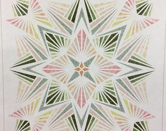 Crystal Blooms Quilt Kit by Hoffman 90" x 90"