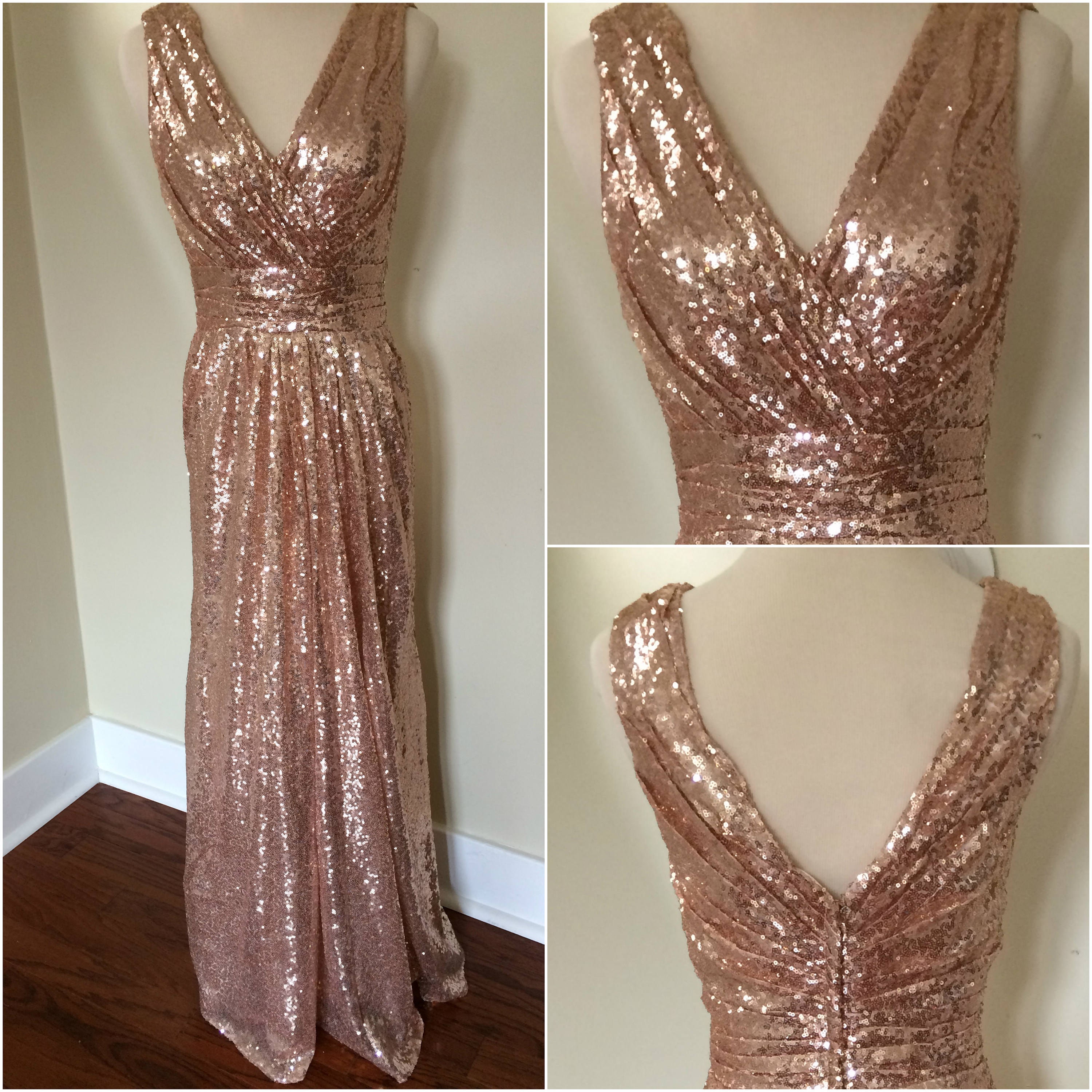 Sequin Bridesmaid Dress / Rose Gold Bridesmaid Dress